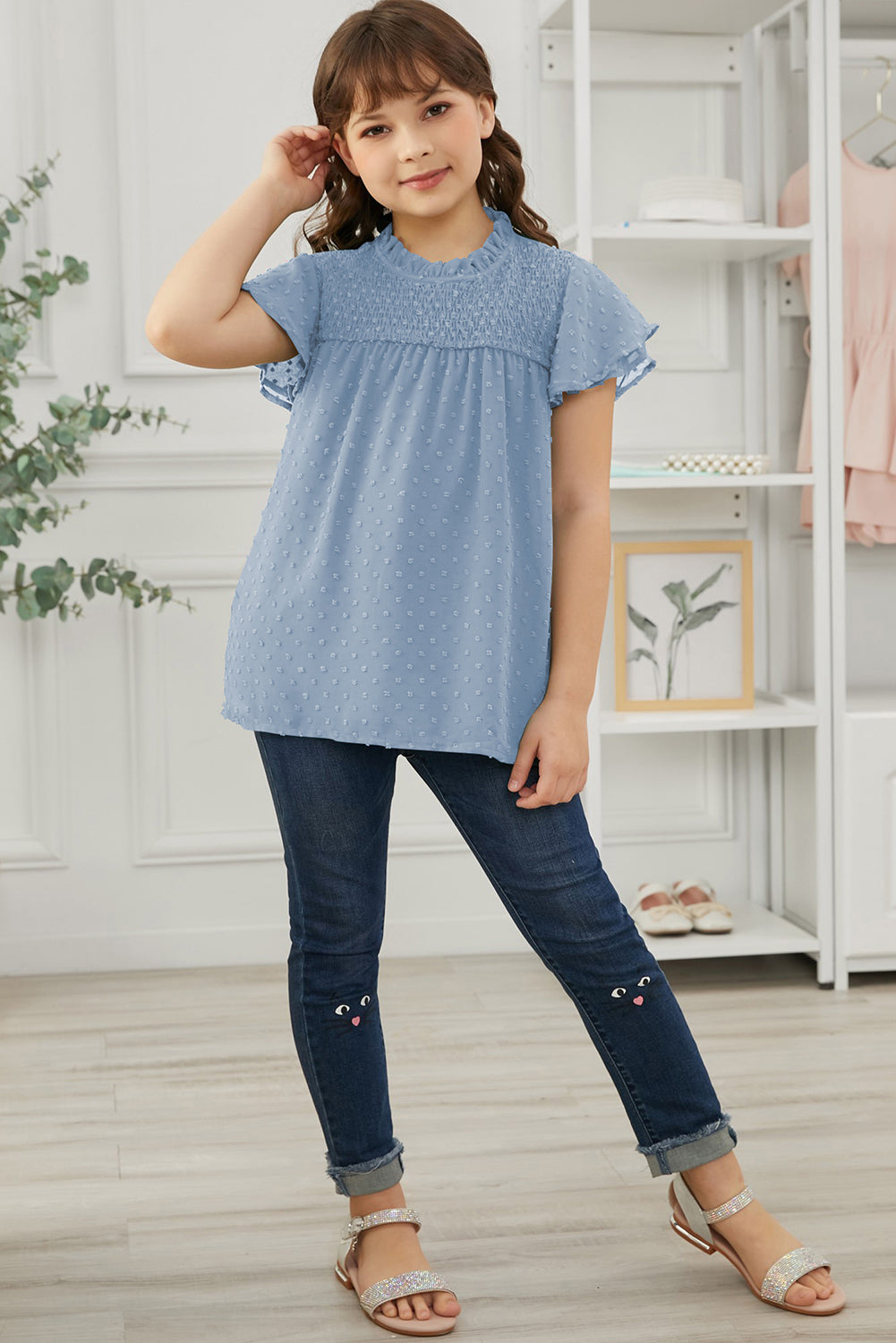 How Sweet It Is Swiss Dot Blouse