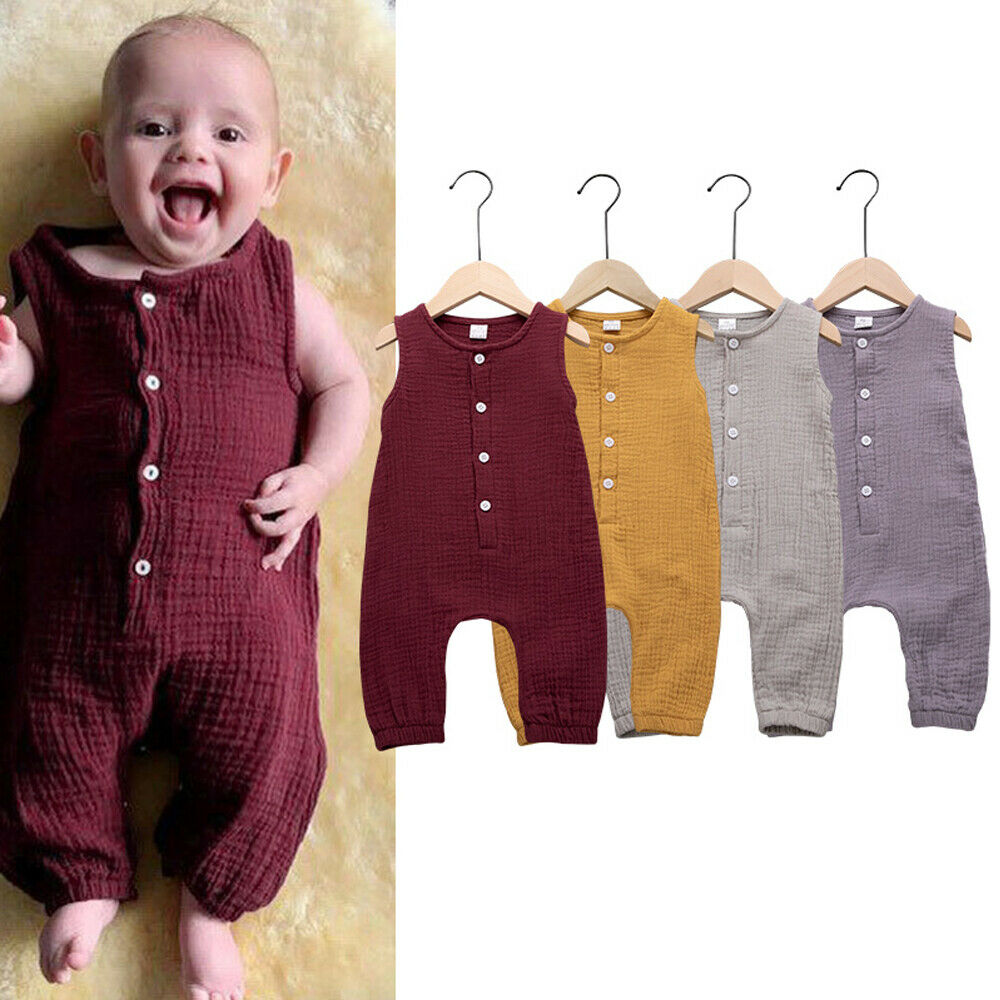 Newborn Baby Boy Girl Romper Jumpsuit Sunsuit Outfits Clothes