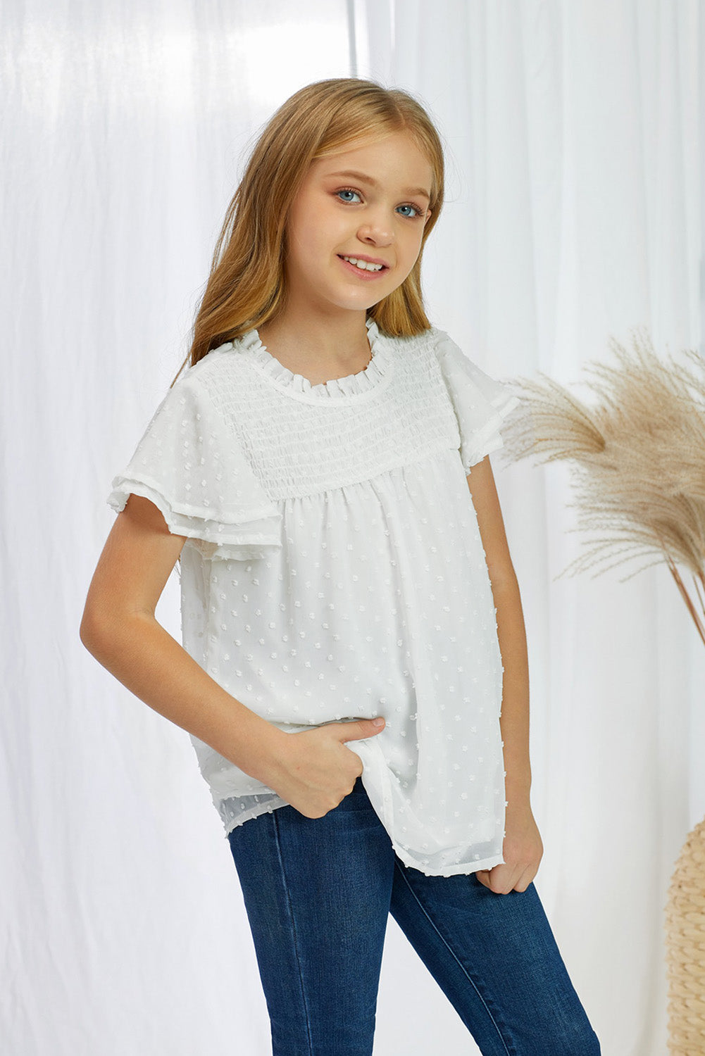 How Sweet It Is Swiss Dot Blouse