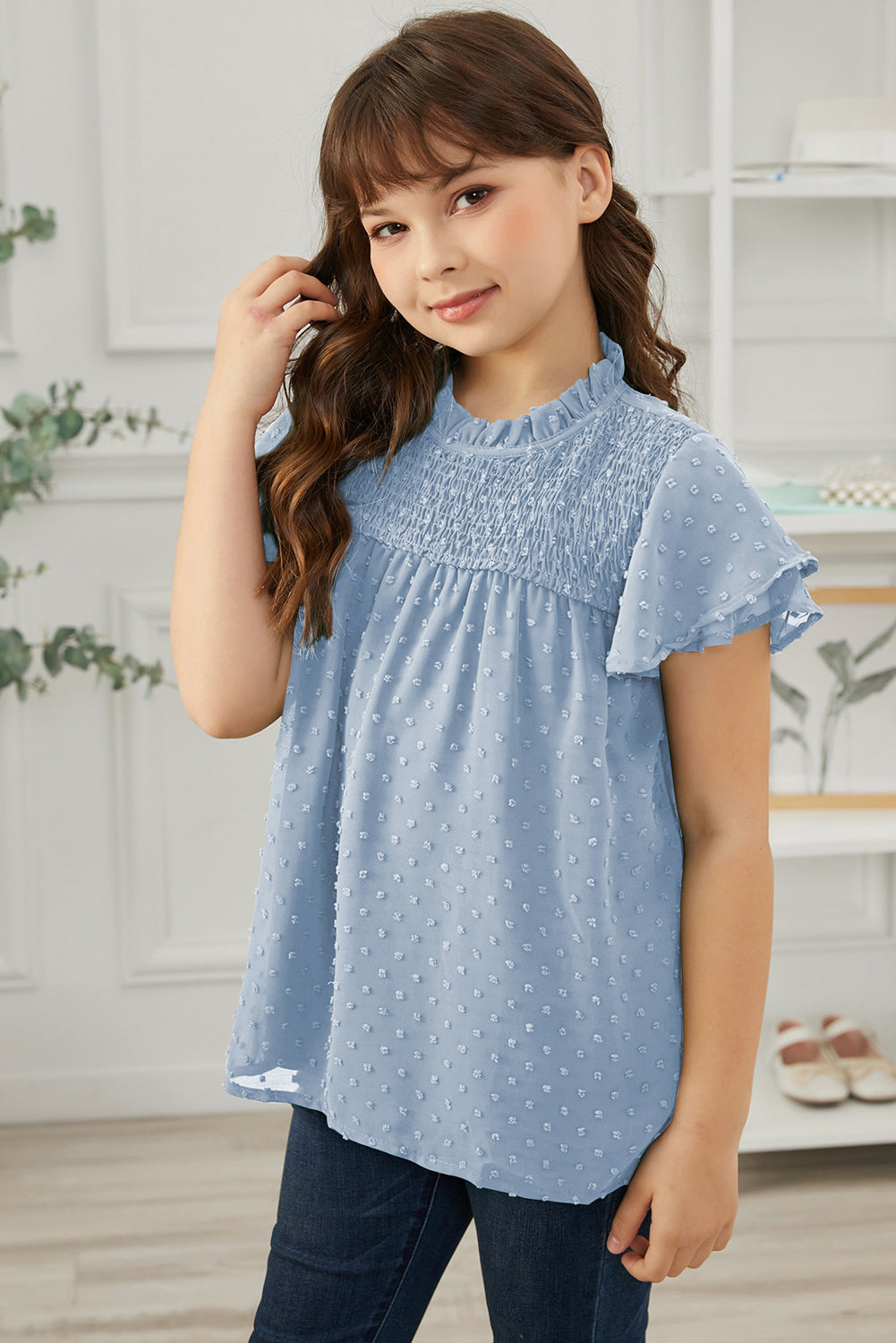 How Sweet It Is Swiss Dot Blouse