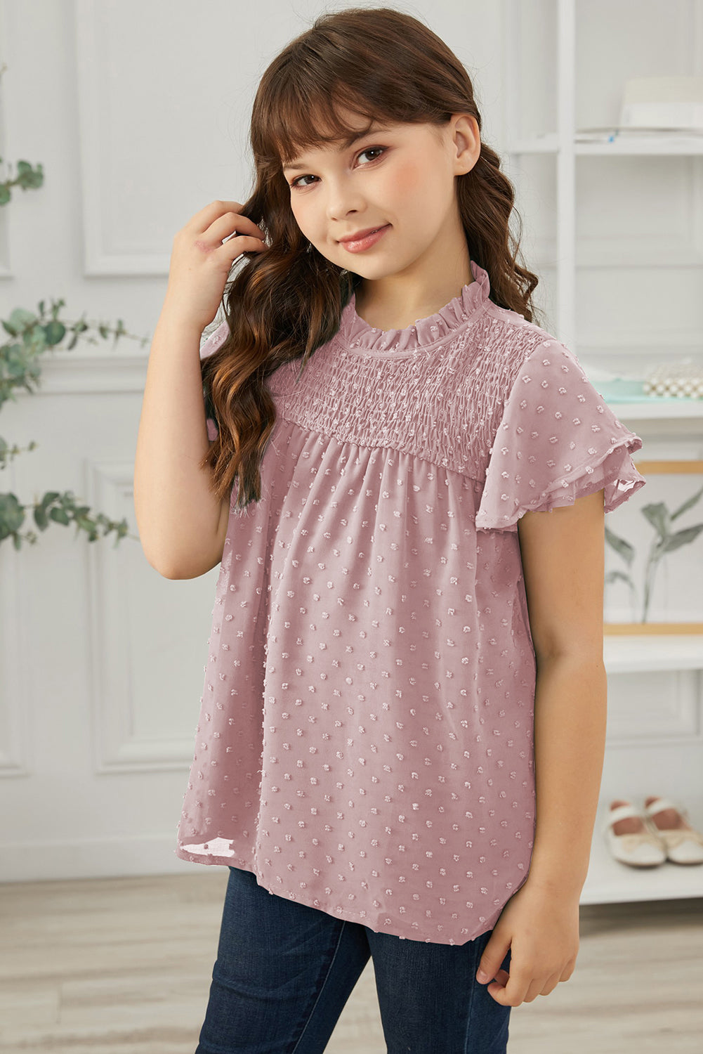 How Sweet It Is Swiss Dot Blouse
