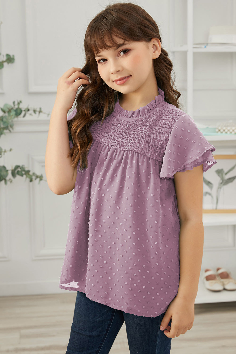 How Sweet It Is Swiss Dot Blouse