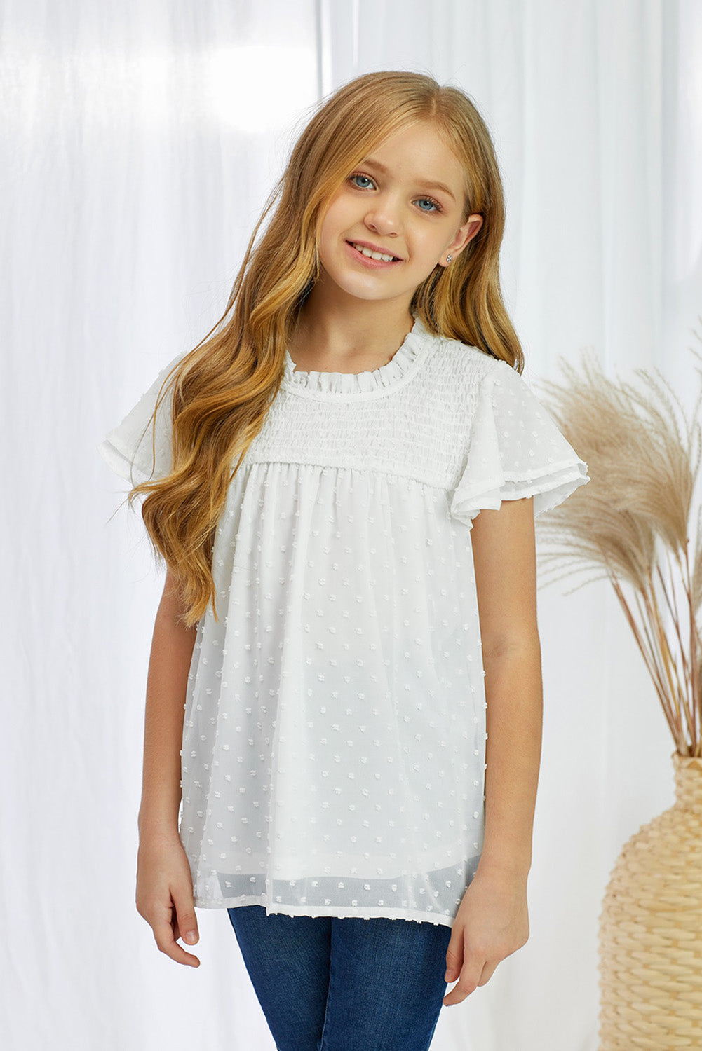 How Sweet It Is Swiss Dot Blouse