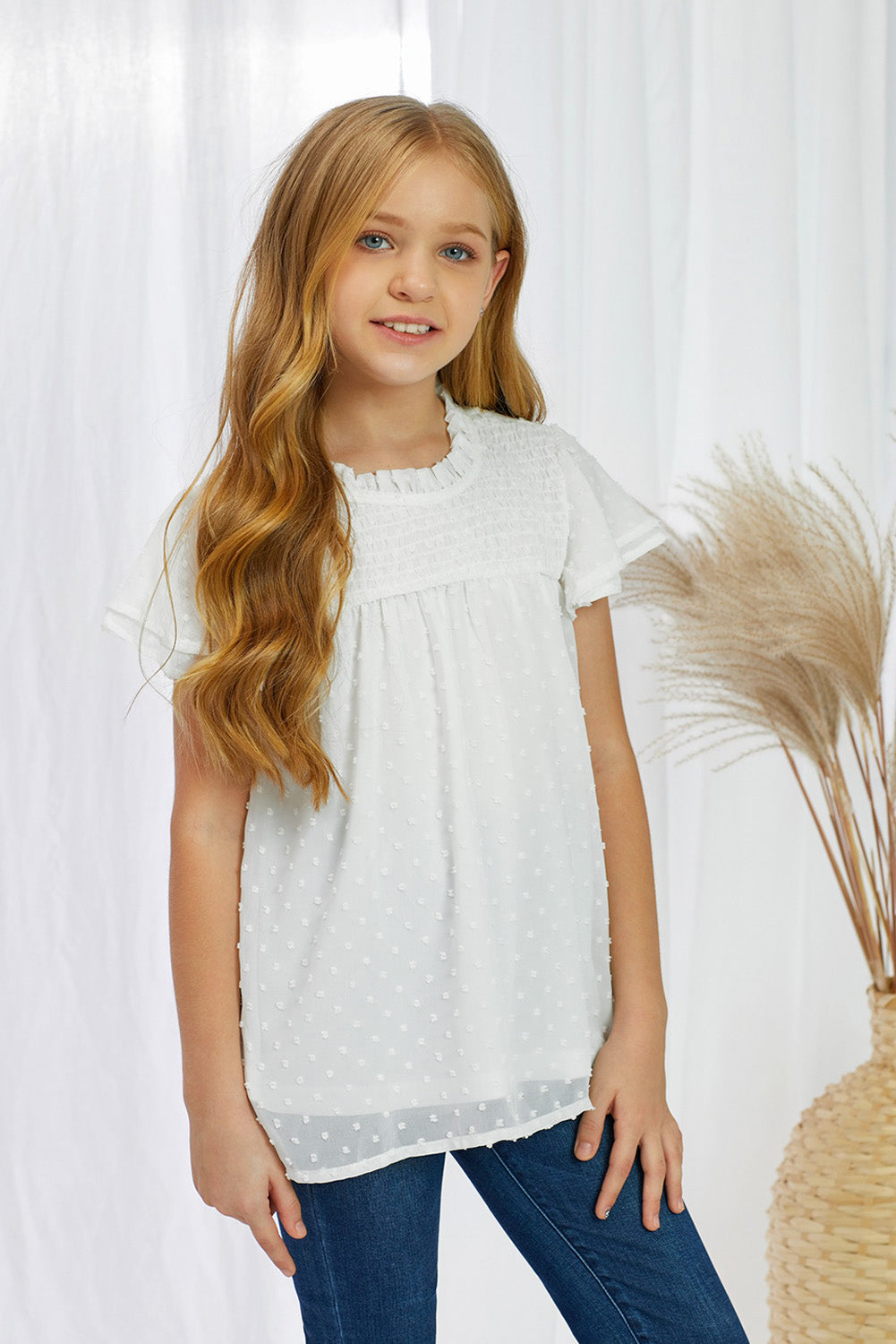 How Sweet It Is Swiss Dot Blouse