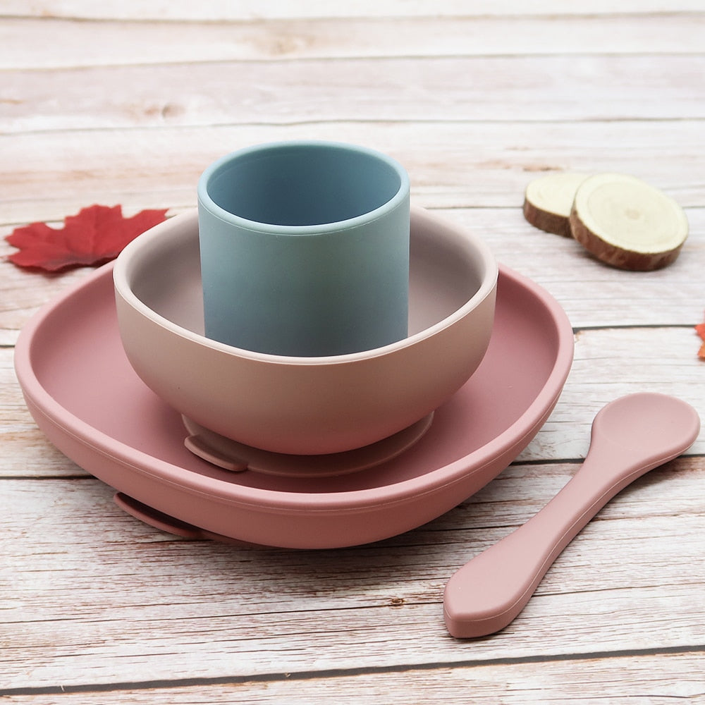 4pc Baby Silicone Plate Set