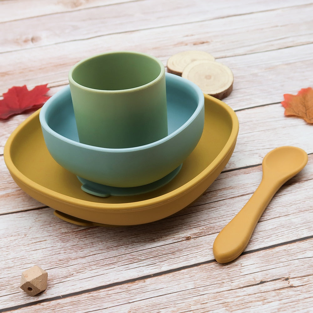 4pc Baby Silicone Plate Set