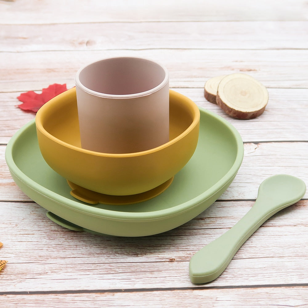 4pc Baby Silicone Plate Set