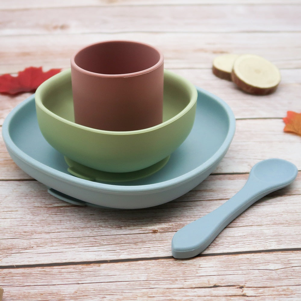 4pc Baby Silicone Plate Set